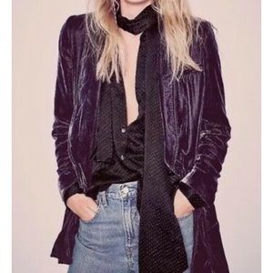 Purple Velvet Blazer- Free People
